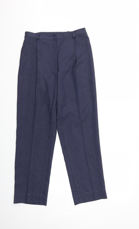 Womens UK Size 10 Debenhams Regular Fit Blue Trousers