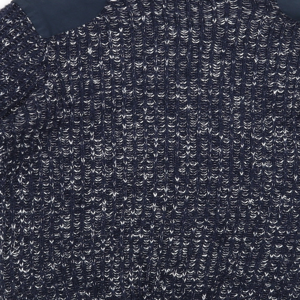 Easy Mens Blue Pullover Jumper Size S