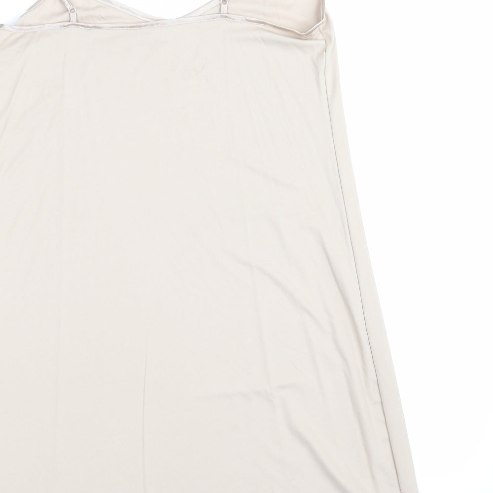 Marks & Spencer Womens Beige Solid Chemise One Piece Size 10