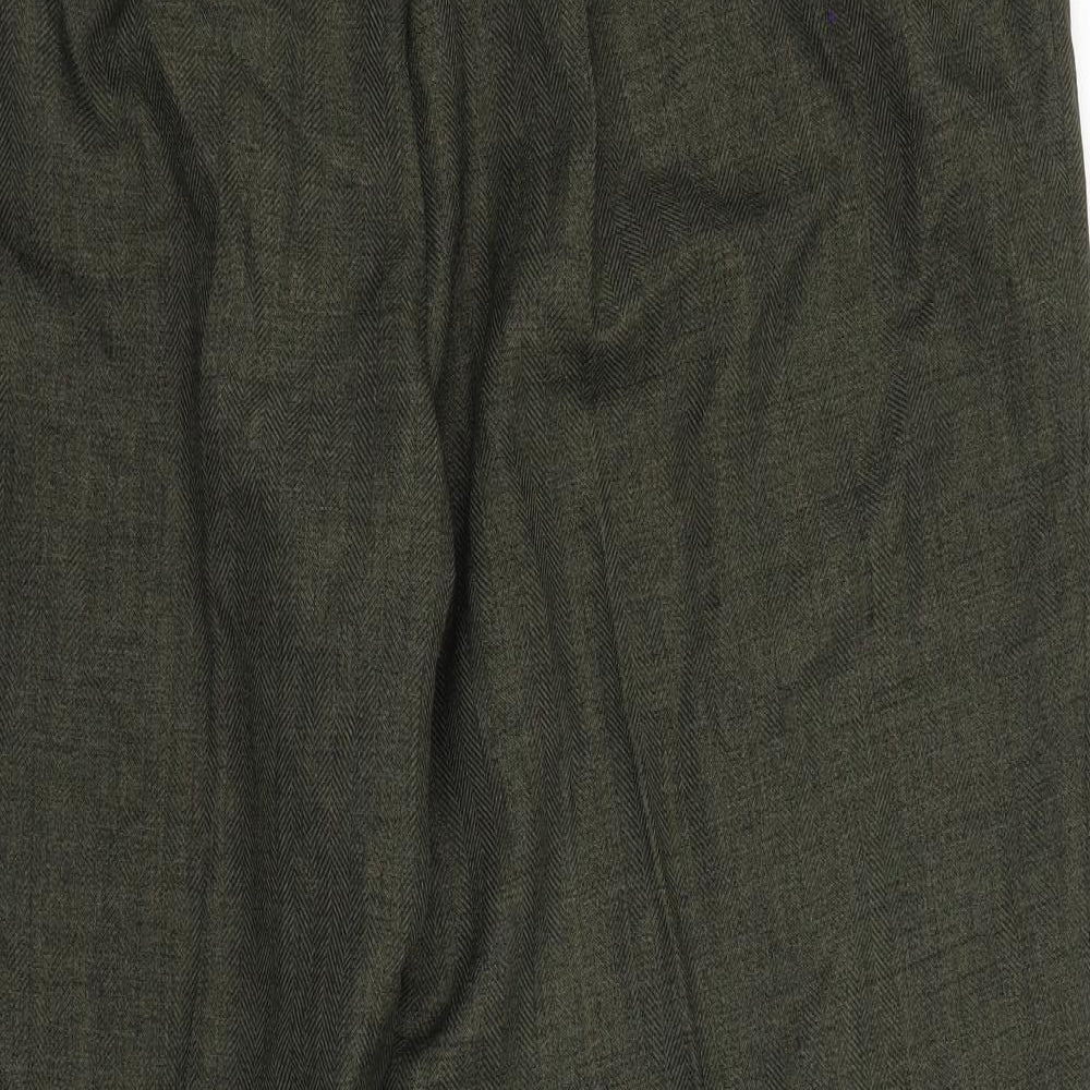 M&S Womens Green Dress Pants Trousers Size 24 L21 in