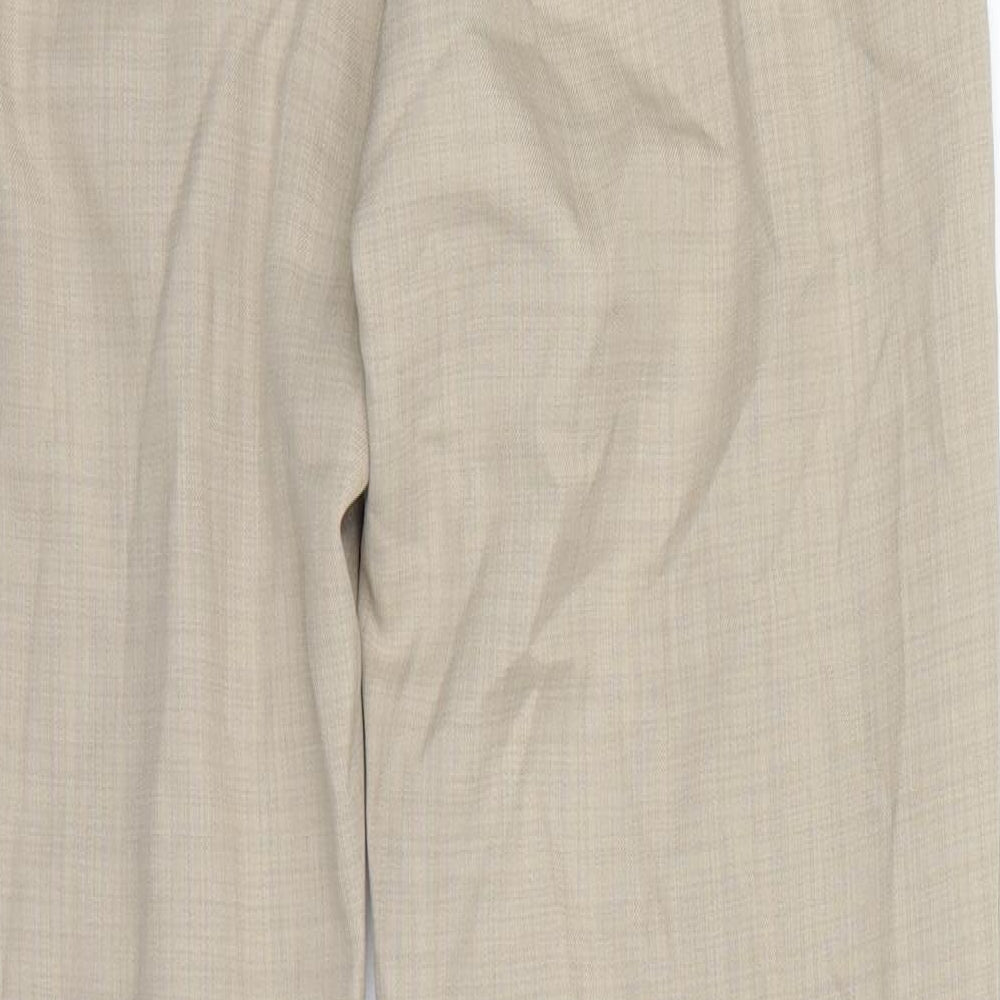 M&S Womens Beige Dress Pants Trousers Size 10 L27 in