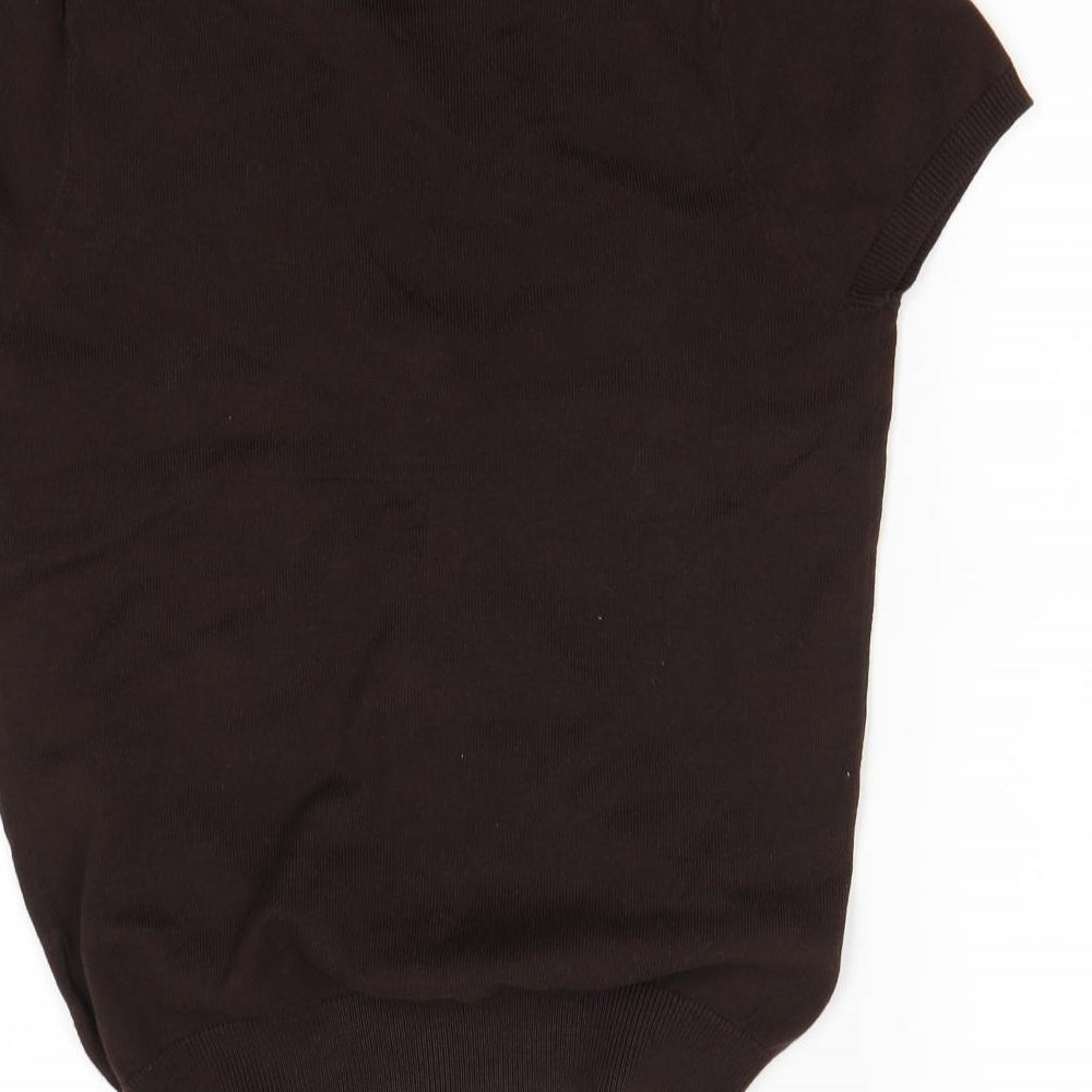 Zara Mens Brown Vest Sweatshirt Size M