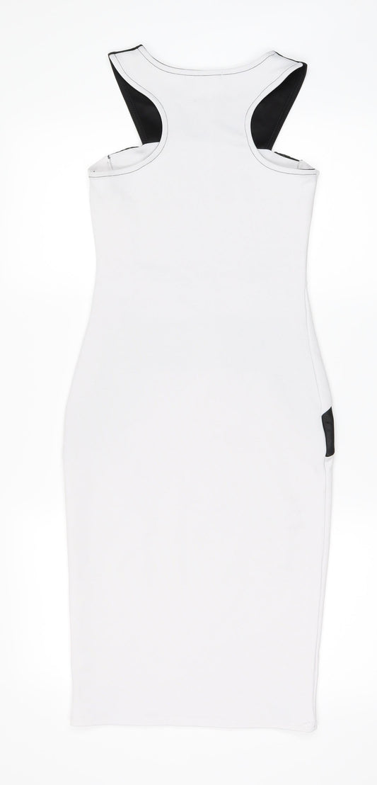 Glamour Babe Womens White Pencil Dress Size 8