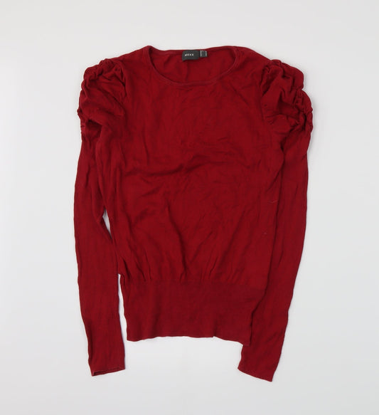 Mexx Womens Red Knit Pullover Jumper Size M