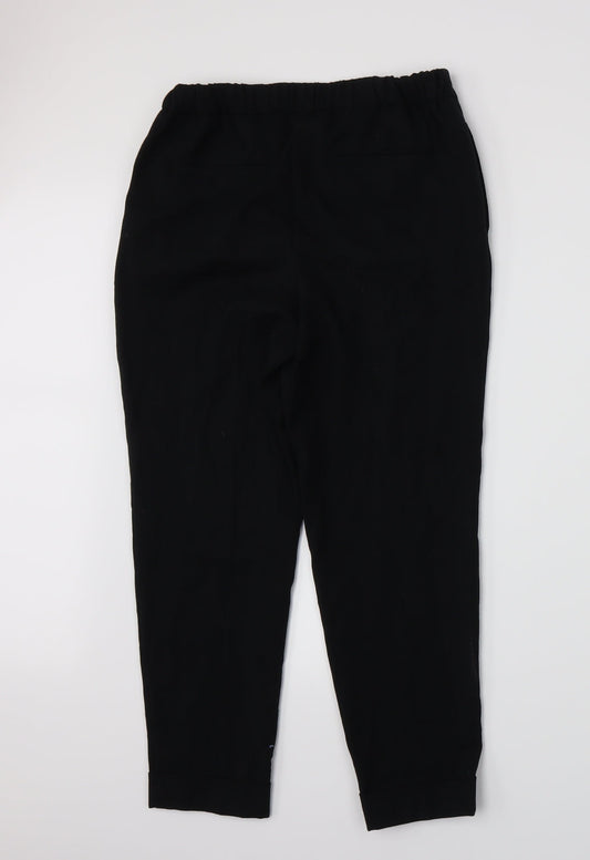 Womens UK Size 8 Marks and Spencer Regular Fit Black Trousers