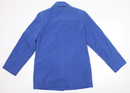 EWM Womens Blue Overcoat Coat Size 10