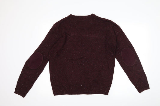 Cedar Wood State Mens Purple Pullover Jumper Size M