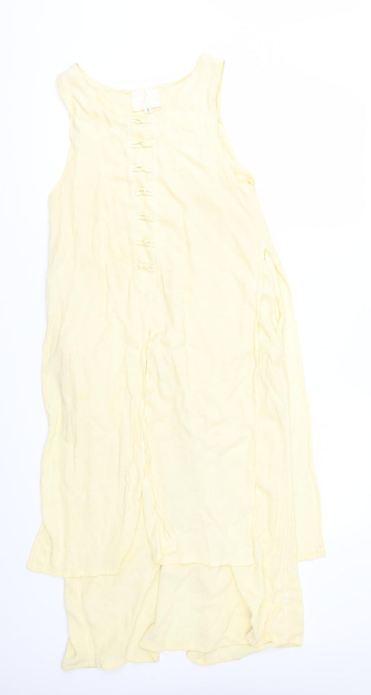 Womens Yellow Sheath Size S
