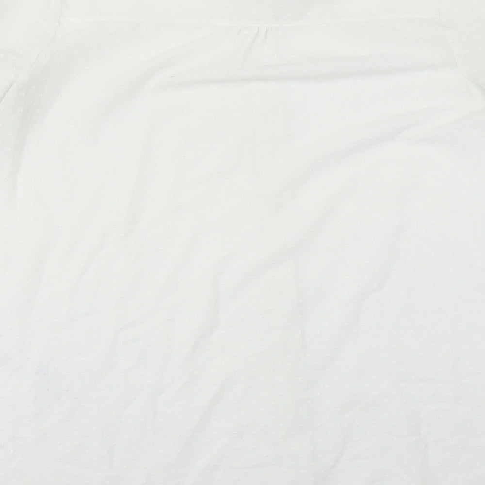 MNG Womens White Basic Blouse Size S