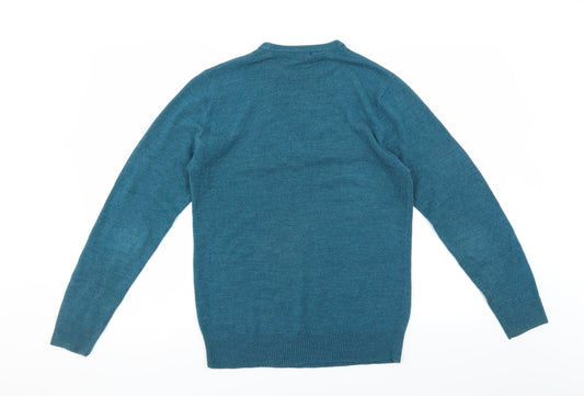 Cedar Wood State Mens Blue Pullover Jumper Size S