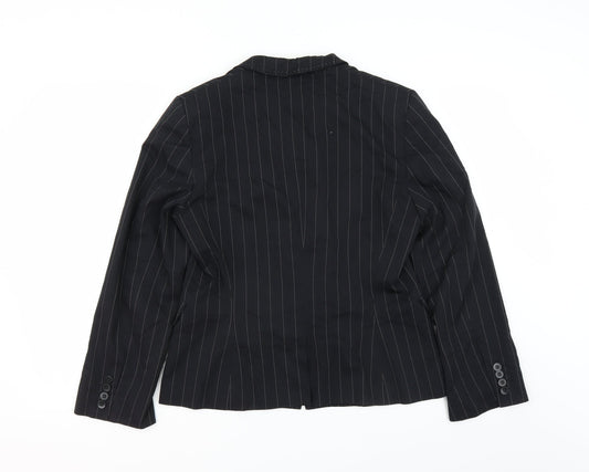 Marks and Spencer Womens Black Striped  Jacket Suit Jacket Size 12
