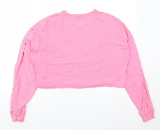 Womens UK Size S Pull & Bear Pink Pullover Sweatshirt