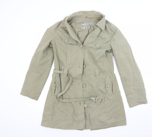 Womens UK Size 10 Per Una Green Overcoat