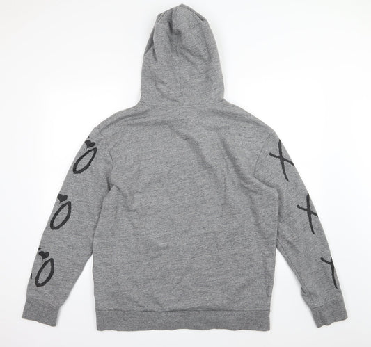 H&M Womens Gold Jersey Pullover Hoodie Size M - XOXO