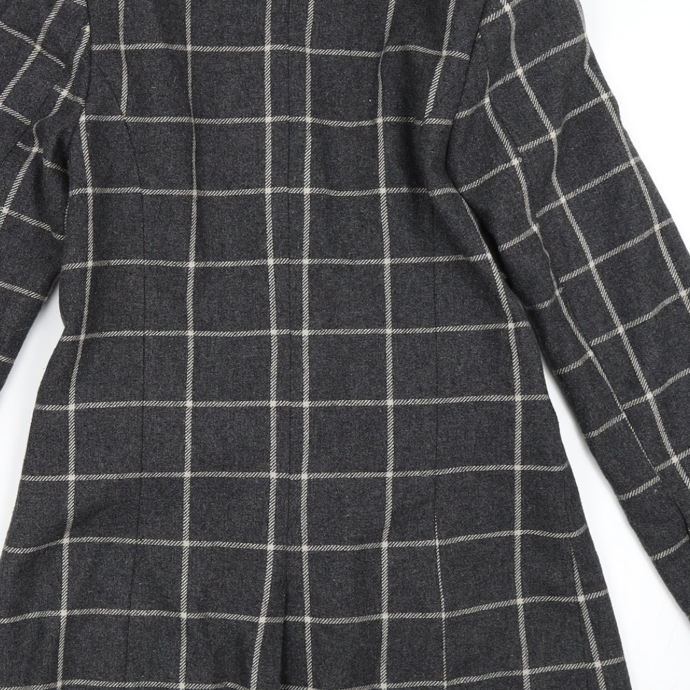 Linea Womens Grey Overcoat Coat Size 10