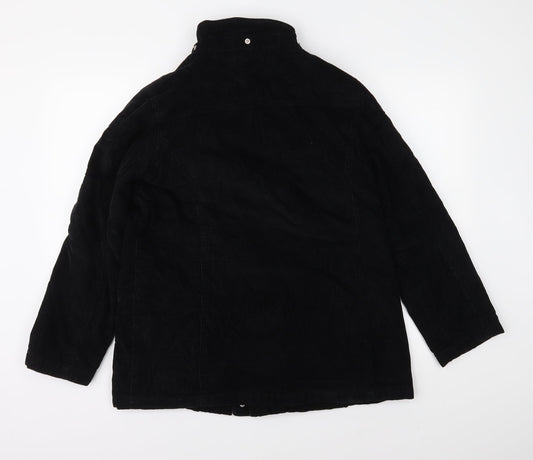 Maine Womens Black Corduroy Jacket Coat Size 14