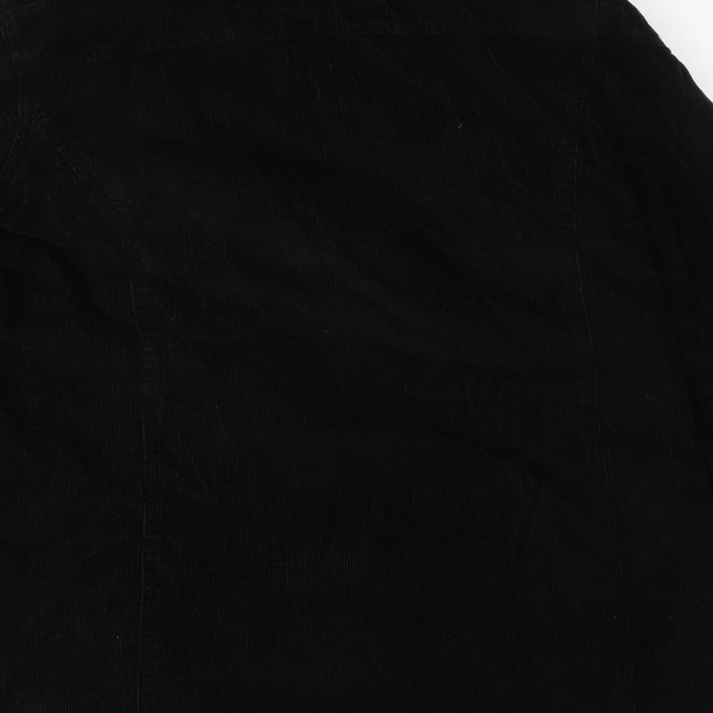 Maine Womens Black Corduroy Jacket Coat Size 14