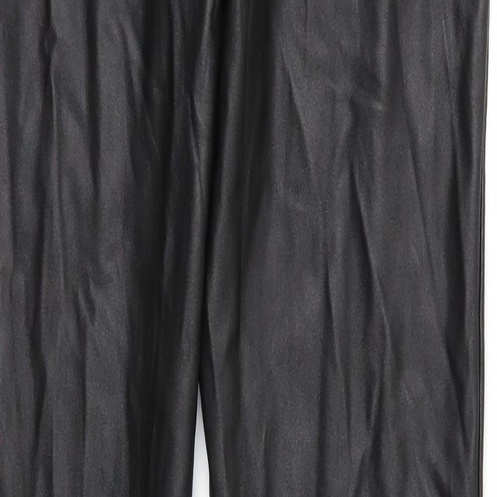 Womens UK Size 8 PRETTYLITTLETHING Regular Fit Black Trousers