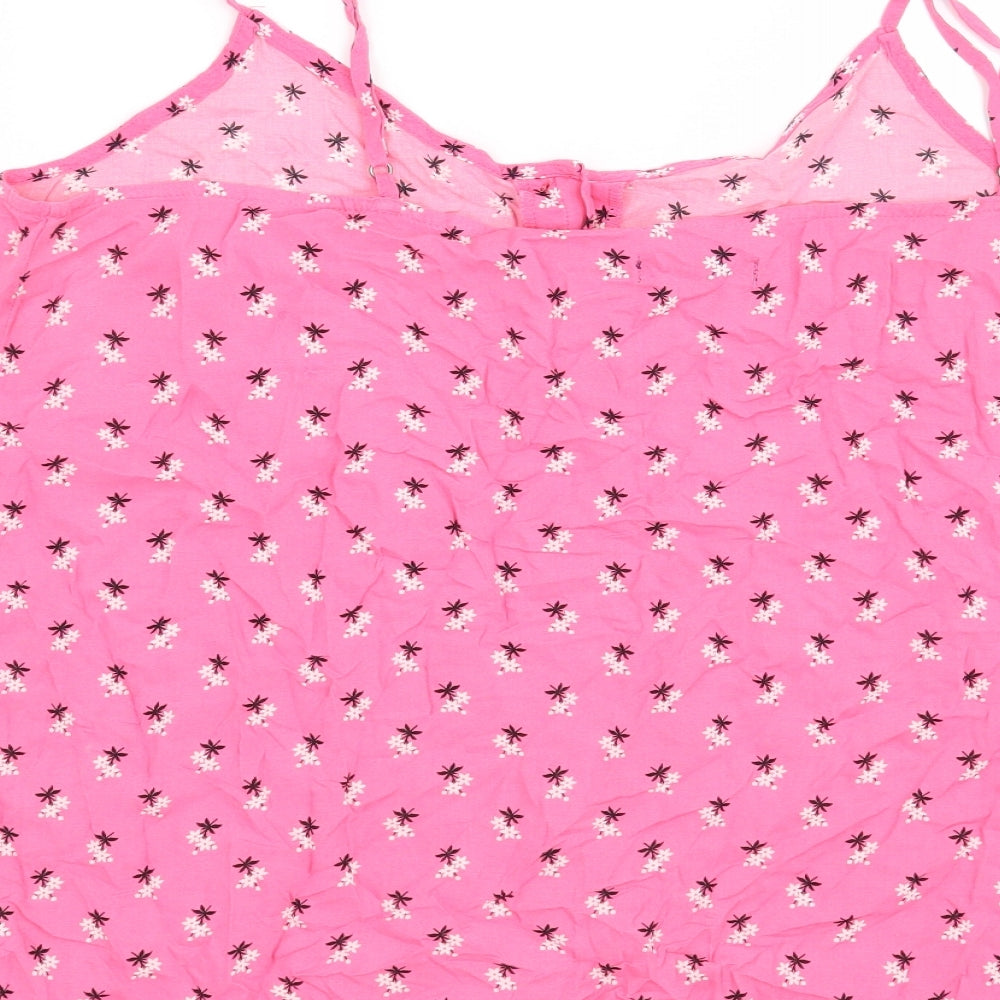 Gap Womens Pink Floral Basic Blouse Size M