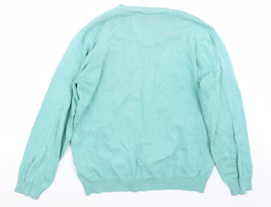 Marks and Spencer Mens Green Pullover Jumper Size L