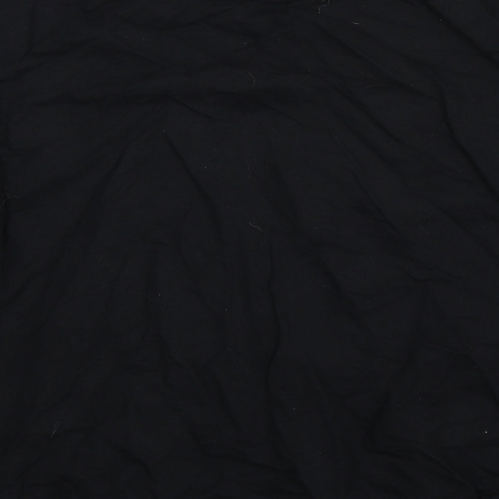 Boohoo Womens Black Pullover Sweatshirt Size 12