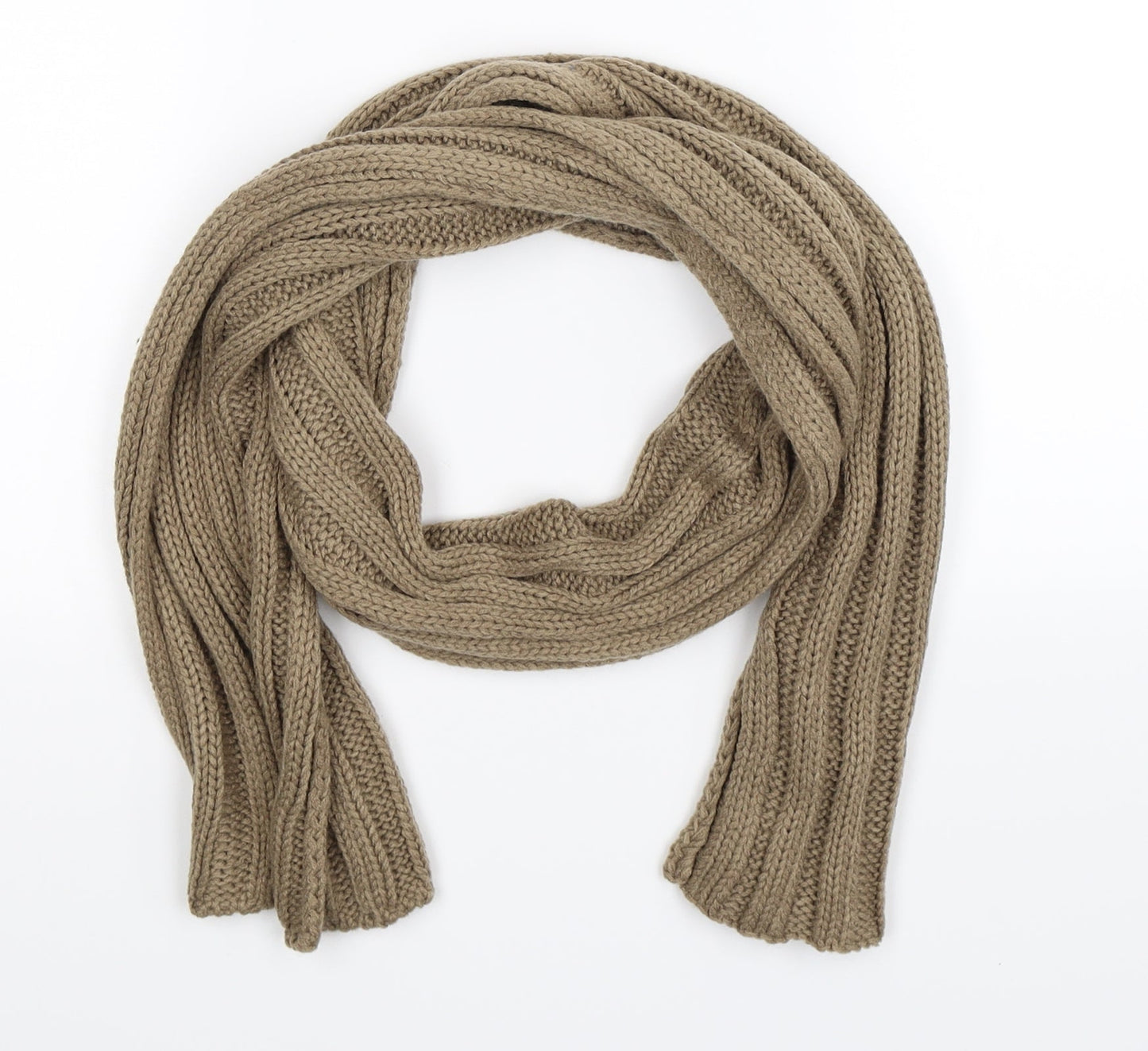 Preworn Womens Beige Knit Scarf