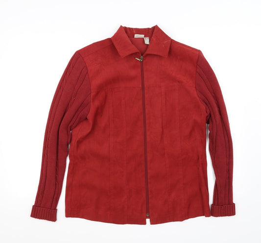 Oscar B Womens Red Jacket Coat Size 12