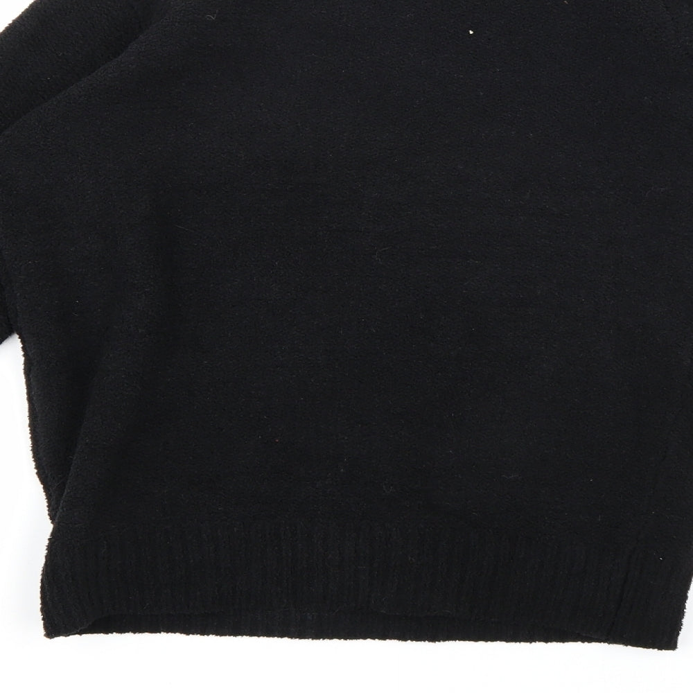 Dorothy Perkins Womens Black Fleece Pullover Jumper Size 6