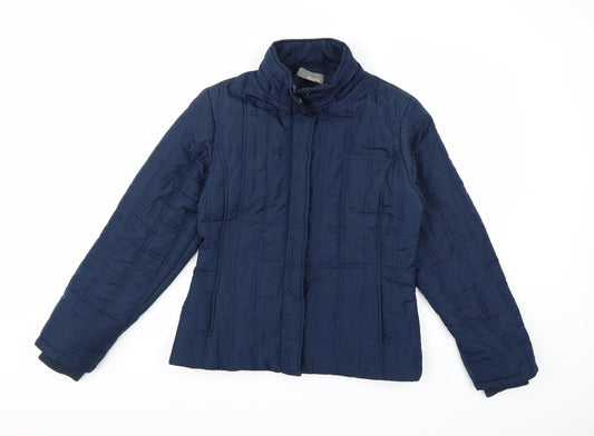 South Womens Blue Overcoat Coat Size 10