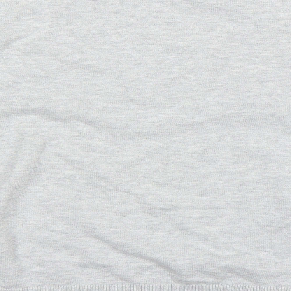 Divided Womens Grey Floral Pullover Sweatshirt Size S