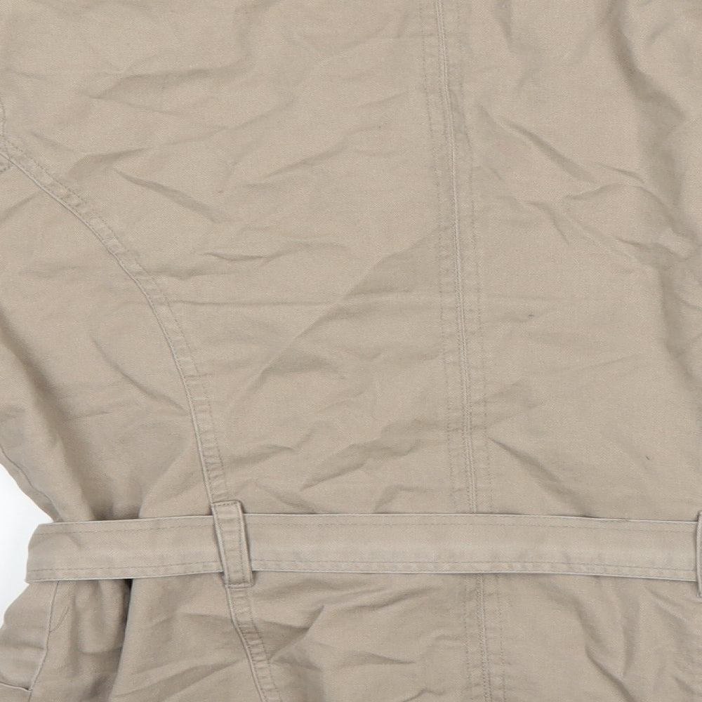 Womens UK Size 14 BHS Beige Overcoat