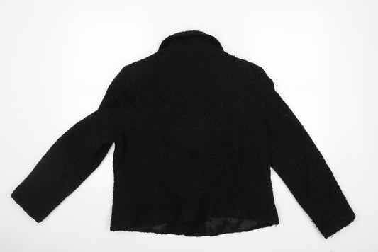 Womens UK Size 16 Preworn Black Overcoat
