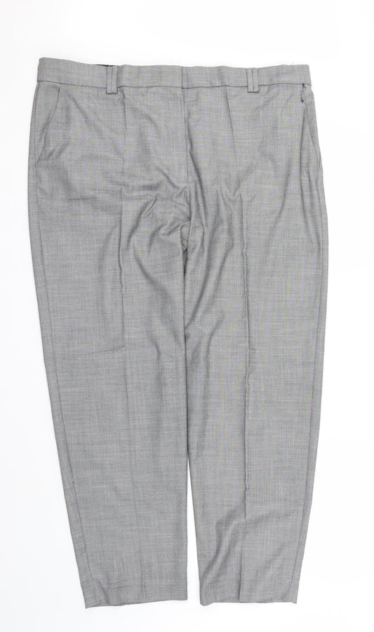 Marks & Spencer Womens Grey Dress Pants Trousers Size 18 L25 in