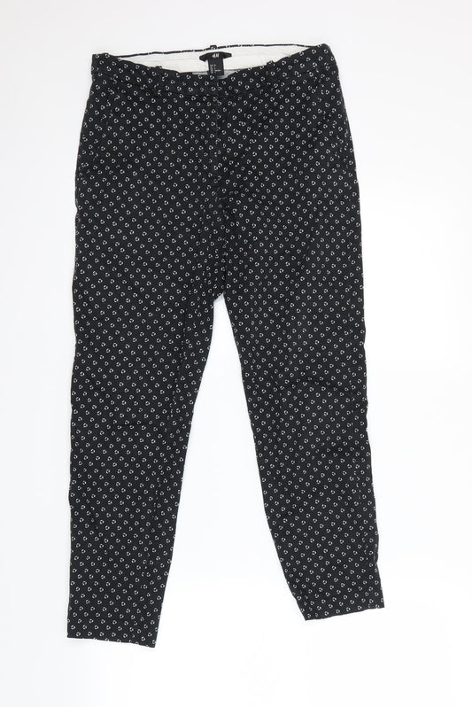 Womens UK Size 6 H&M Regular Fit Dress Pants Black Trousers