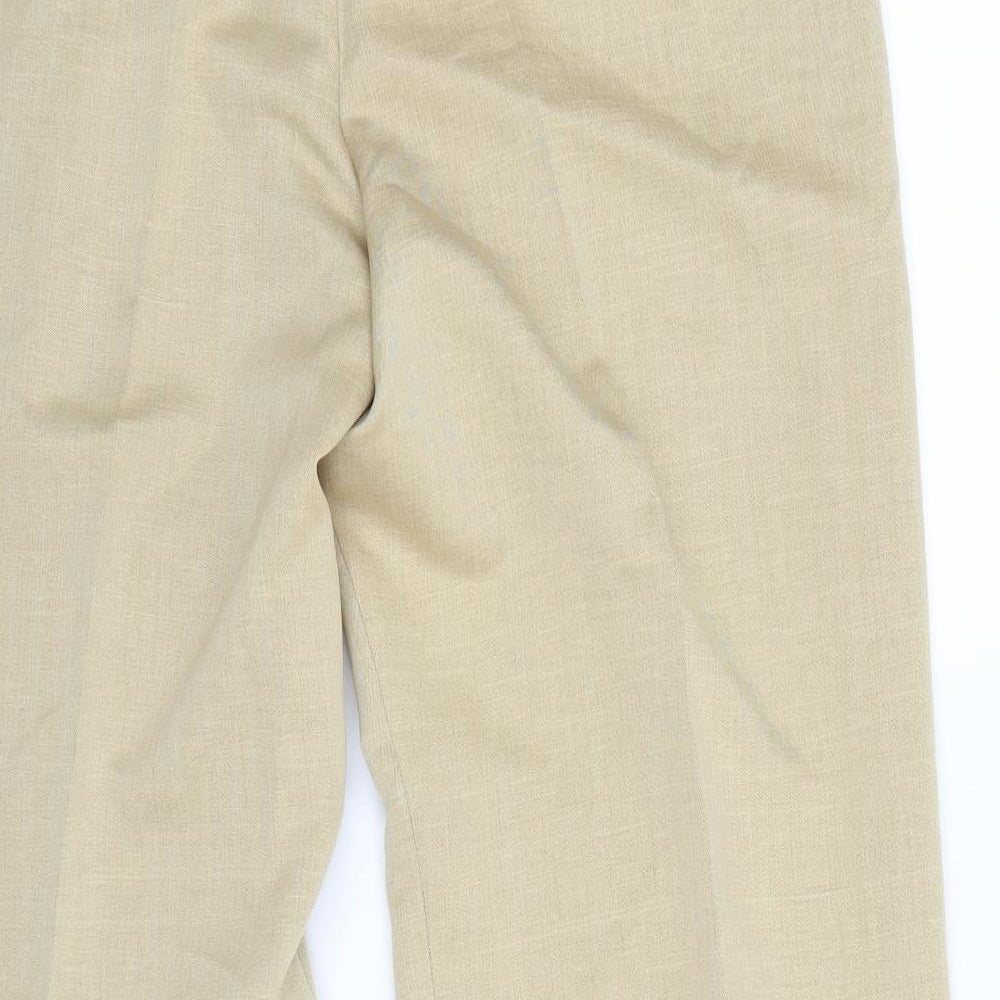 Womens UK Size 14 Special Collection Regular Fit Dress Pants Beige Trousers