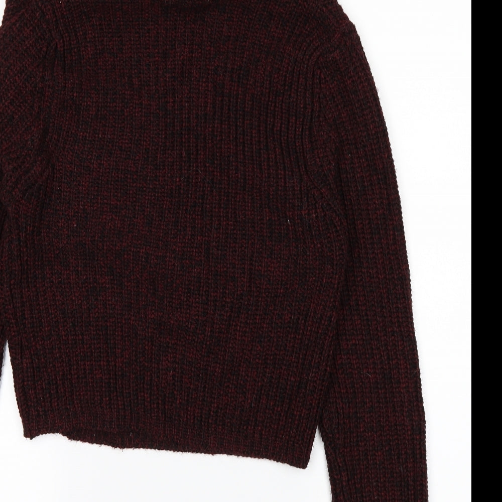 E-vie Womens Red Cardigan Jumper Size 10