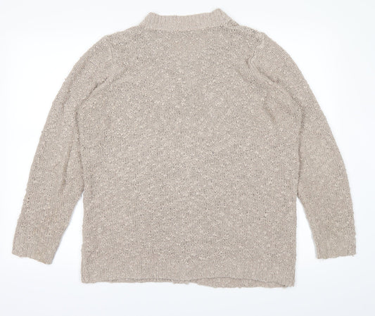 BM Womens Brown Cardigan Jumper Size M