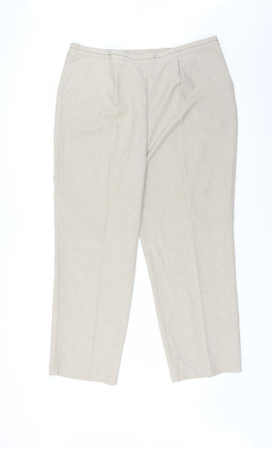 Womens UK Size 18 BM Regular Fit Beige Trousers