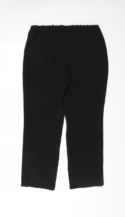 Classic Womens Black Trousers Size 12 L26 in