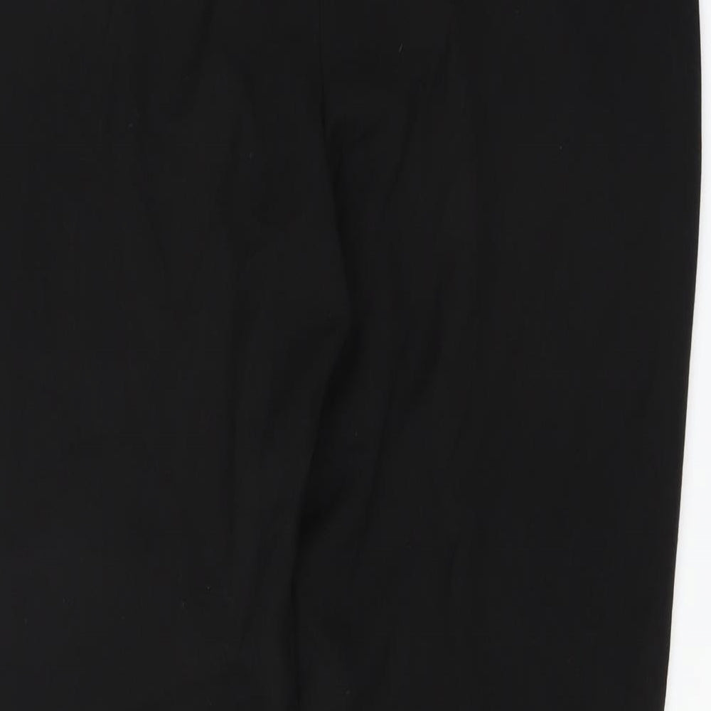 Womens UK Size 12 Classic Regular Fit Black Trousers