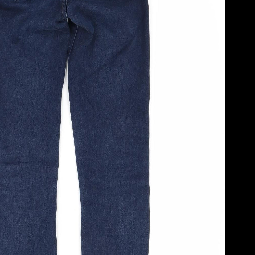 Womens UK Size 6 Preworn Regular Fit Straight Blue Jeans