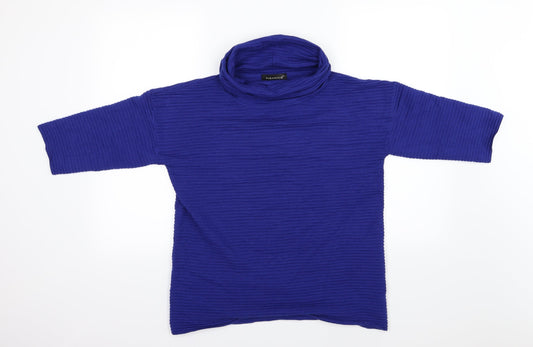 Paramour Womens Blue Knit Pullover Jumper Size M