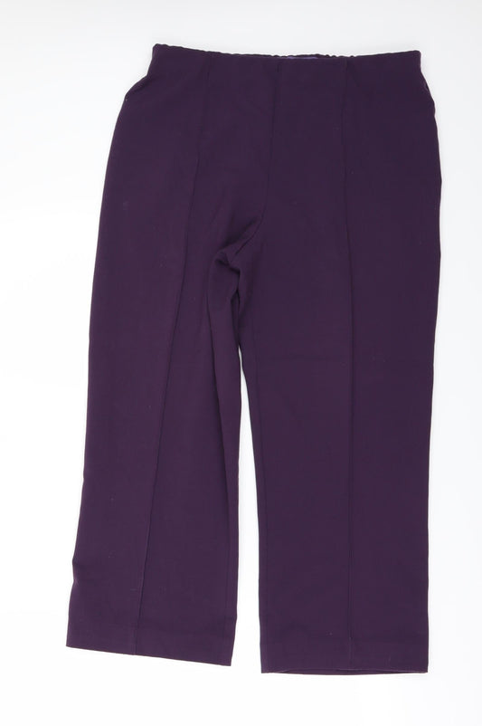 Womens UK Size 12 Autonomy Regular Fit Purple Trousers