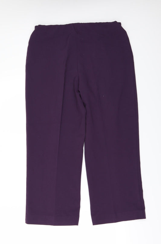 Autonomy Womens Purple Trousers Size 12 L24 in