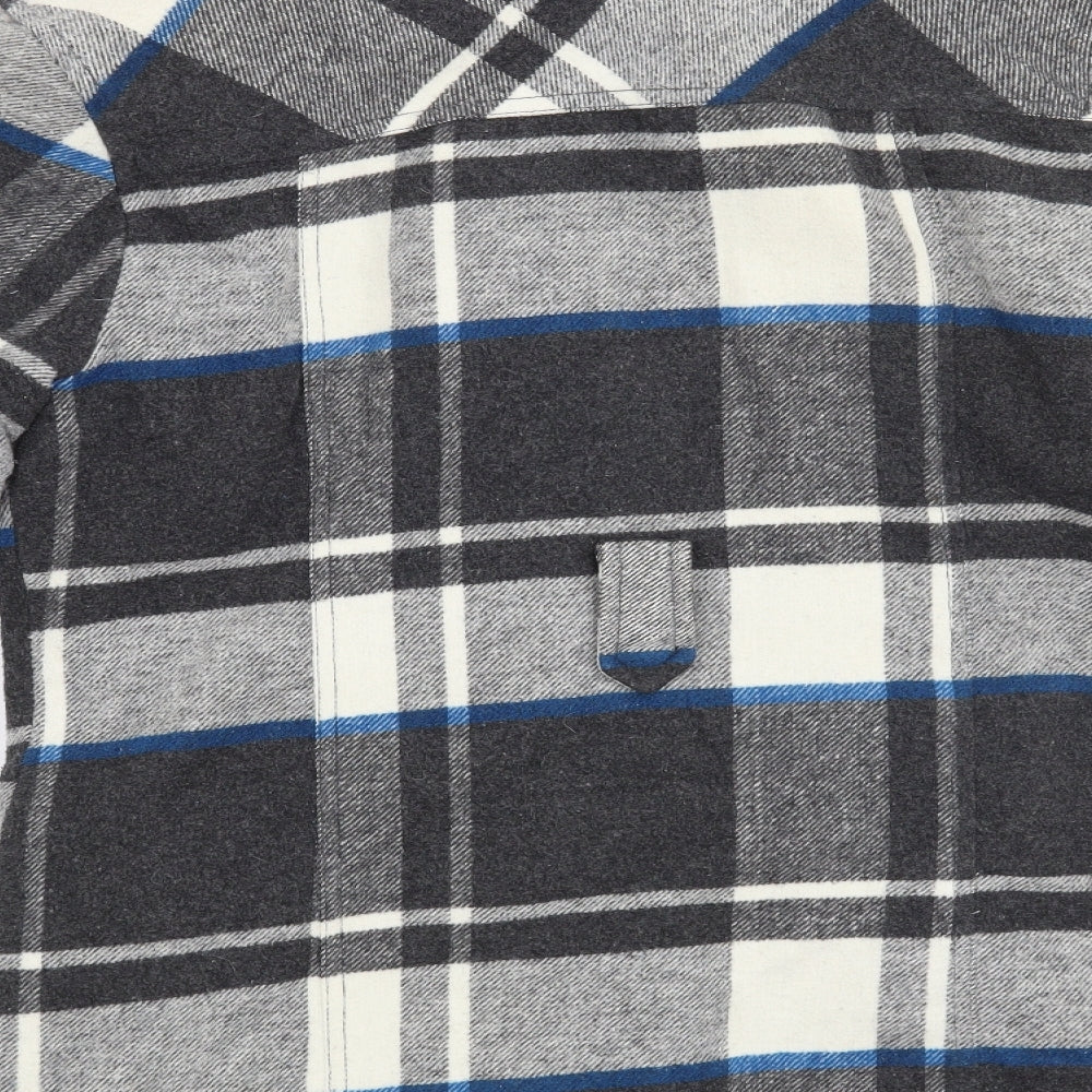 Papaya Womens Grey Check Overcoat Coat Size 10