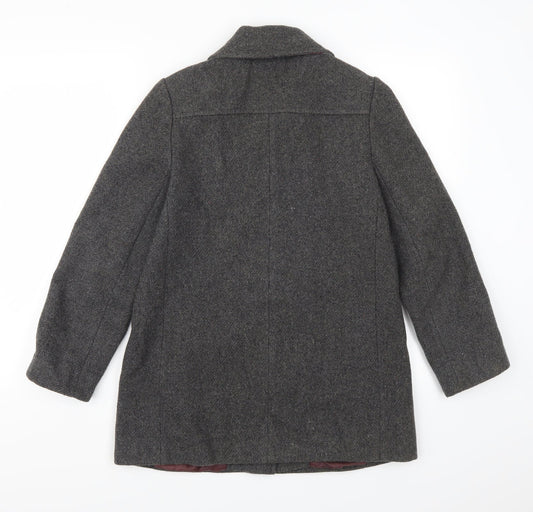 Womens UK Size 10 Preworn Grey Pea Coat