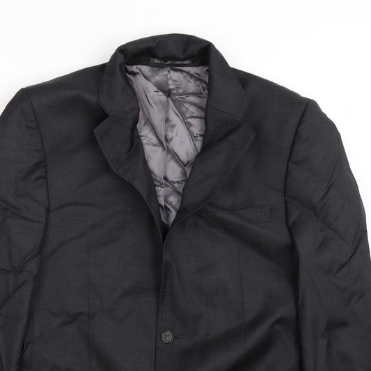 Mens UK Size 40 Paul Costelloe Regular Black Suit Jacket