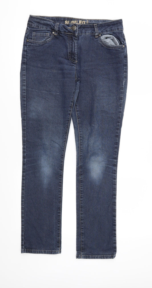 Womens UK Size 10 Debenhams Slim Fit Skinny Blue Jeans