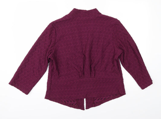 Amber Womens Purple Jacket Size 14
