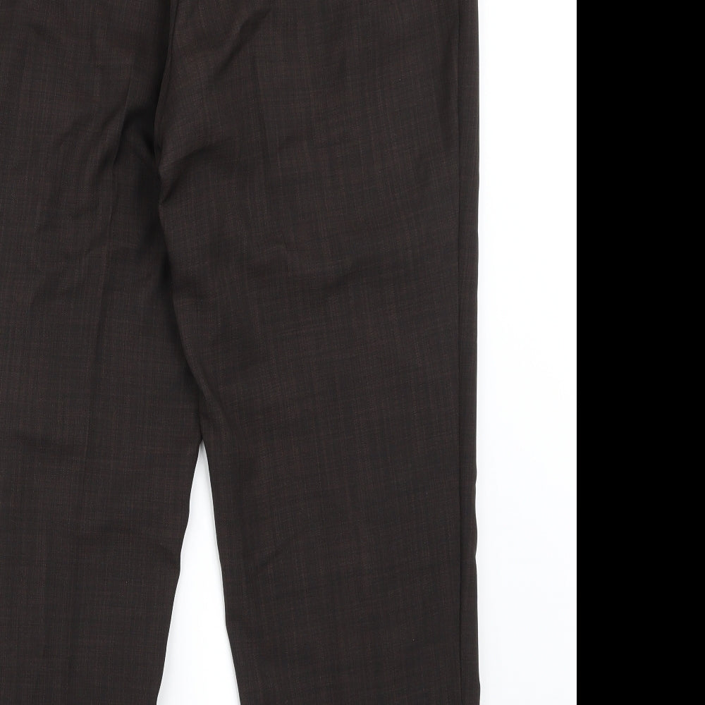 Womens UK Size 16 Marks and Spencer Regular Fit Brown Trousers